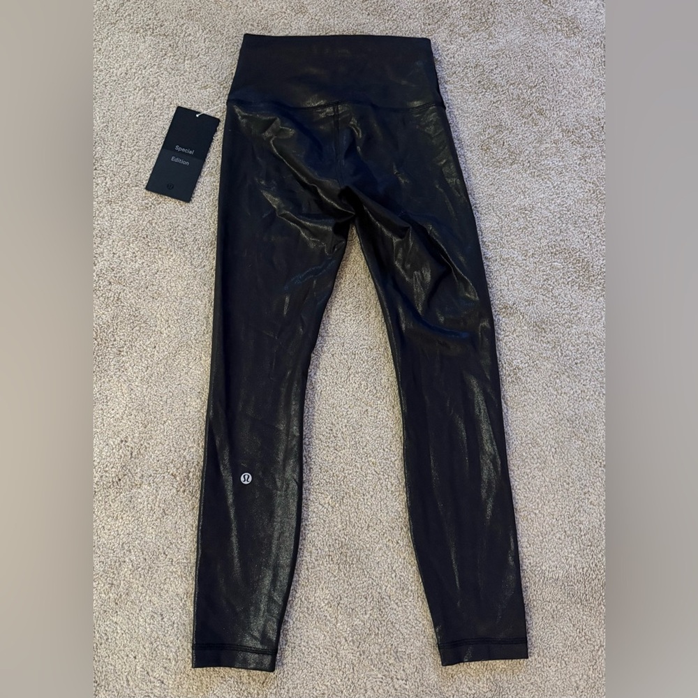 RARE Lululemon Wunder Train Tight Leggings 25”Shapeshifter Foil Black Size 4 NWT - Picture 6 of 10